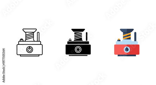 colorful illustration of coffee grinders