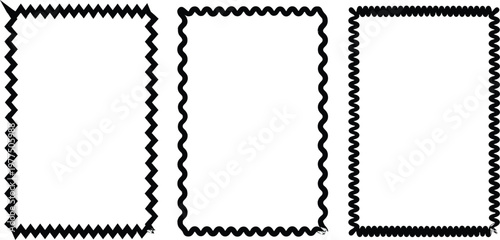 Cheerful Vector Rectangle Frames with Curved Edges and Soft Colors for Print Projects, Notes, Bullet Journals, and Fun Digital Content