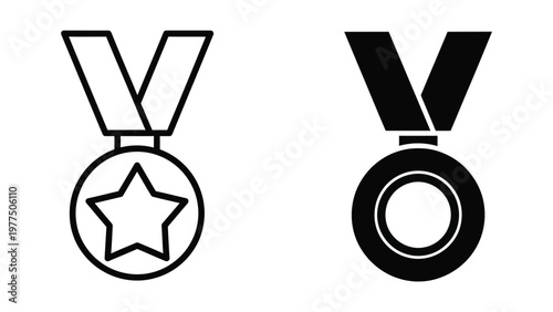 Contrast of olympic gold and silver medals with star and ring designs