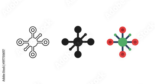 molecular structures with atoms and bonds