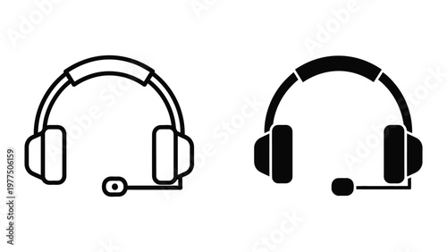 Comparison of two different headset designs with microphone attachments