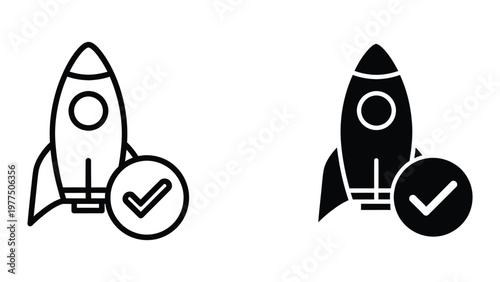 Contrast between successful launch attempts of a rocket in different styles
