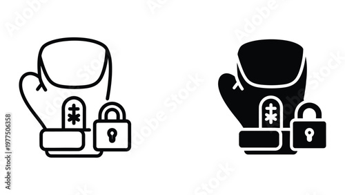 Contrast of secure and insecure data transmission depicted with coffee mugs and padlocks