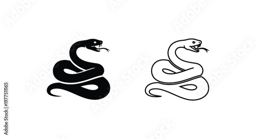Caduceus Symbols: Medical Serpents & Winged Staff Designs Vector