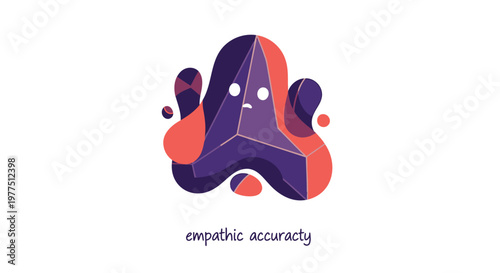 Abstract emoticon, empathy concept, colorful illustration, emoticon face