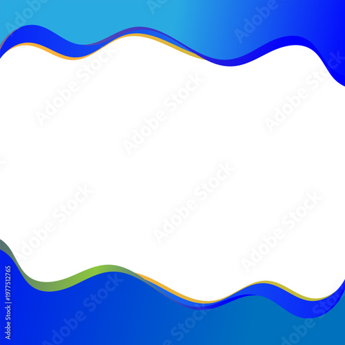 Abtract background Blue Wave Frame Decorative Border Banner Background 11