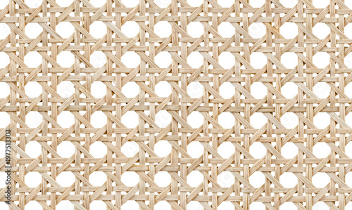 Tableau sur toile Seamless rattan texture on transparent background, suitable for design projects