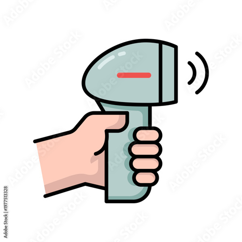  scanner line colored icon illustration vector graphic.eps