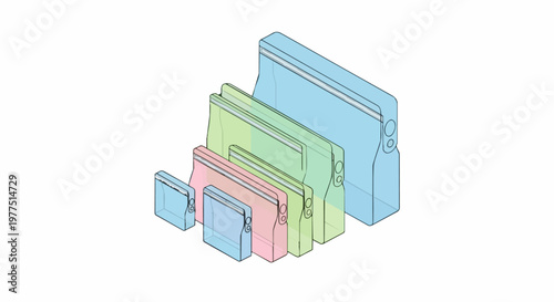 Set of Colorful Reusable Silicone Food Storage Bags in Various Sizes - Eco-Friendly Ziplock Alternatives for Sustainable Kitchen Organization, Meal Prep, and Zero-Waste Living