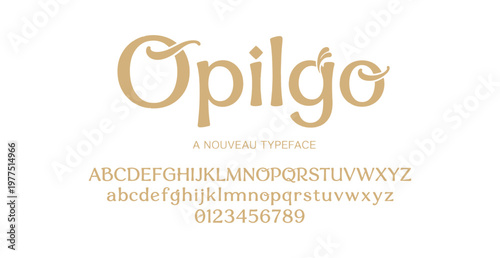 A beautiful display of the Opilgo font on a white background