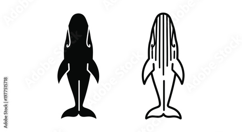 Whale Shark Silhouette Designs: Unique Marine Art Vector