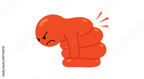 Funny poop emoji, cartoon turd character, emoticon illustration, vector icon