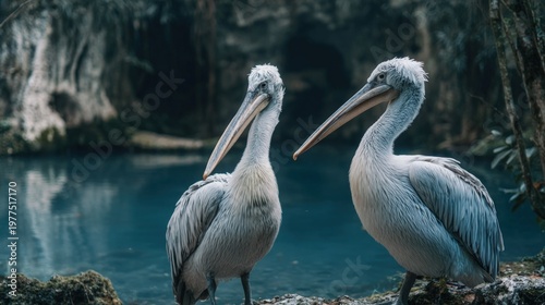 Wallpaper Mural Two pelicans by the water Torontodigital.ca