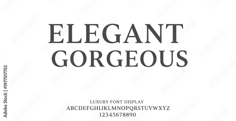 Fototapeta premium A luxury font display showcasing elegant and gorgeous typography on a white background