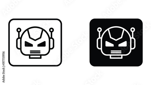 Contrasting robotic characters with different background styles for visual appeal