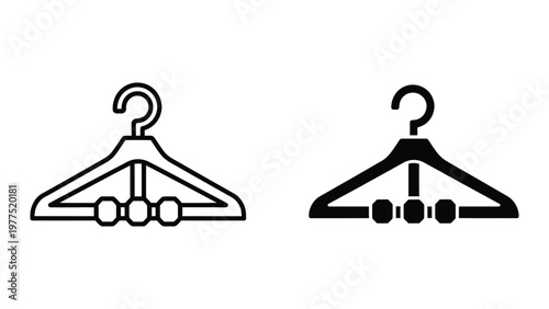 Comparison of two different types of clothes hangers with hooks