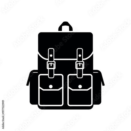 Black silhouette of a backpack.