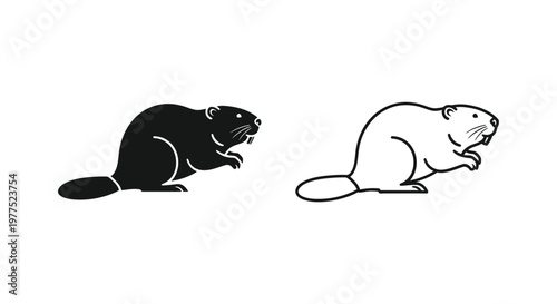 Rodent Comparison: Beavers and Their Relatives Vector