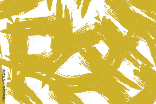 Abstract yellow brushstrokes create a dynamic and textured background