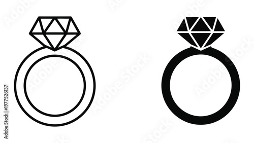 Comparison of classic and modern engagement ring designs with solitaire diamonds