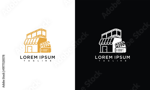 Cinema  Pizza Shop Logo Design