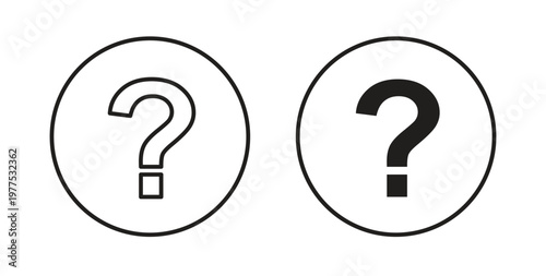 Bild auf Leinwand Interrogation icon in black color