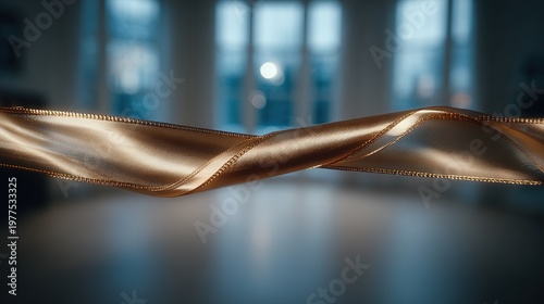 Golden Ribbon Swirling in the Air