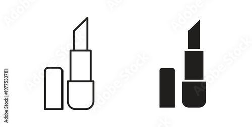 Lip balm icon in black color. Vector icons on white background