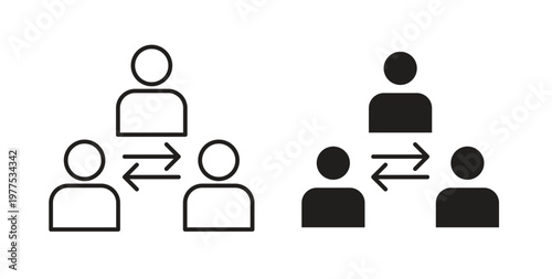 Mediator icon in black color. Vector icons on white background