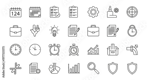 Business icons and symbols set.