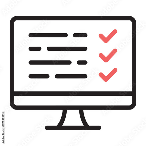 Computer screen displaying selected menu options with checkmarks