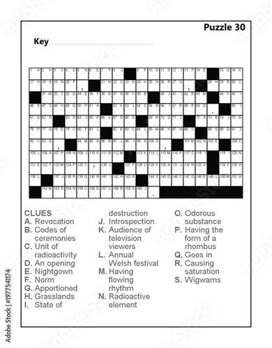 Solving Acrostic Word Puzzle: Clues, Answers, and Brain Teaser Strategy Acrostic Vol 2 Puzzle 30