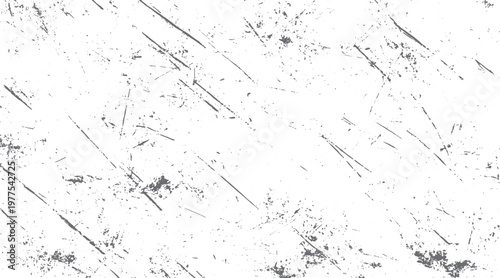 White background with scattered grey scratches and speckles creating a distressed texture effect grunge