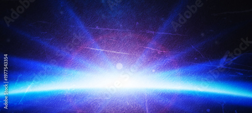 Photos light leak overlay effect background Abstract glowing blue light rays emanating