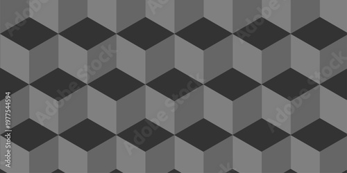 Abstract square gradient black cubic square triangle shape texture wall decoration design. cube geometric wall and floor. vector diamond hexagon triangle wallpaper background.
