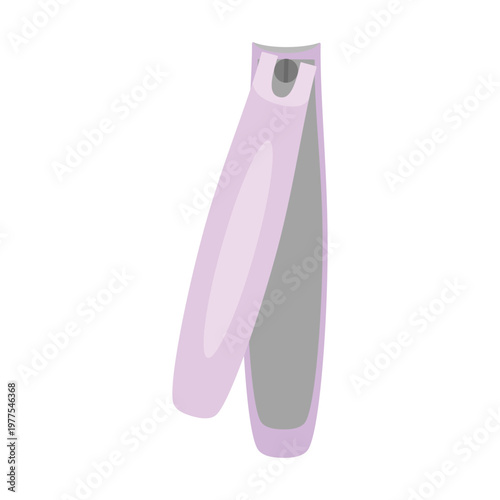 nail clipper cutter isolated on white, flat style