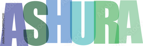 Colorful modern stylized text logo design for Asura with gradient effects isolated