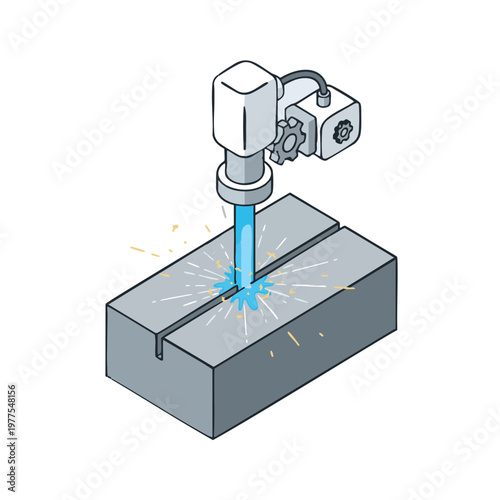 Water jet cutting machine industrial manufacturing tool.