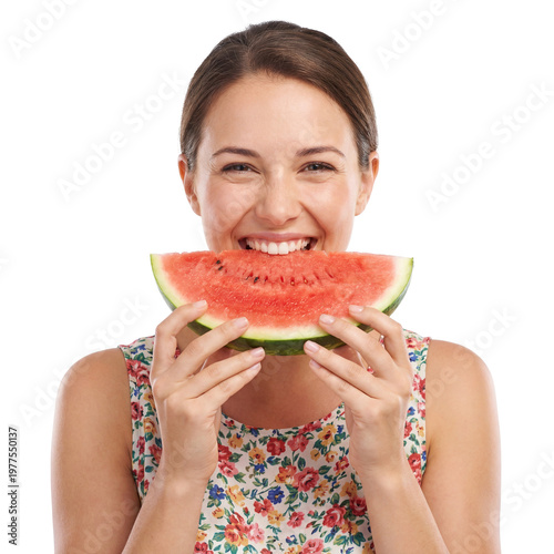 Playful Person with Watermelon Smile