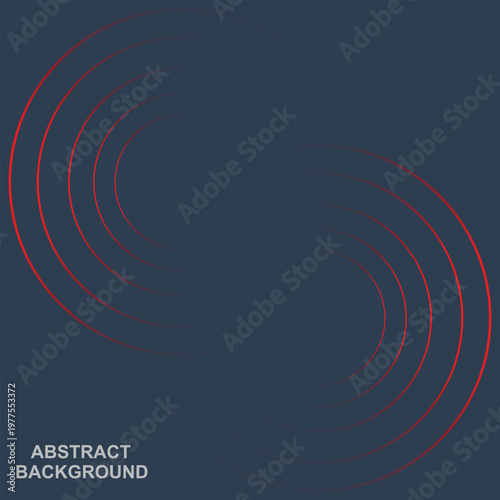 Abstract Red Line Wave Background. modern line art, dark background, minimal abstract pattern