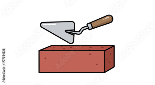 Brick and Trowel Construction Tools.