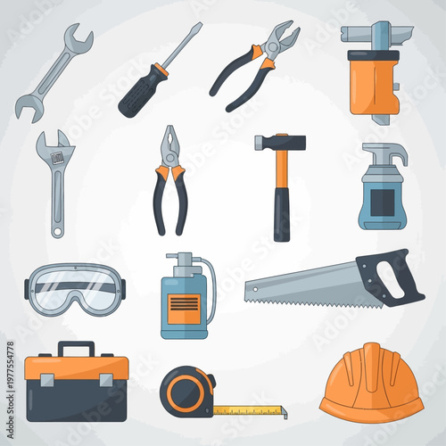 Collection of various hand tools.