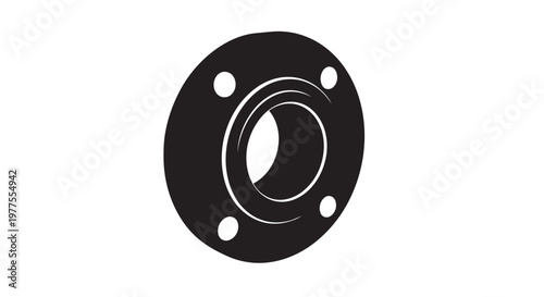 flange, mounting plate, bearing housing, mechanical part, industrial component, metal plate, circular flange