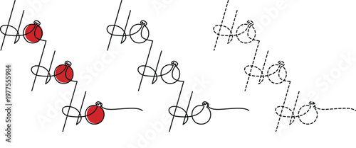 Musical notation showing hydrogen atoms in different molecular orbitals Vector