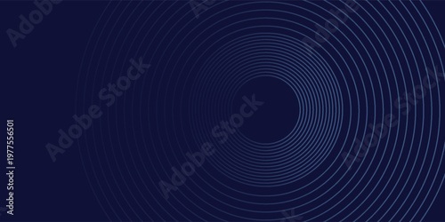 Abstract Digital Circles of Particles with Noise. Futuristic Circular Sound Wave. Big Data Visualization. 3D Virtual Space VR Cyberspace. Crypto Currency Concept. Vector Illustration.