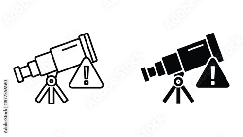 Comparison of traditional and modern telescope designs with warning indicators