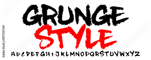 Professional Grunge Style Graffiti Typography Display with Full Alphabet Set for Underground Streetwear Branding and Modern Urban Design Visual Asset Vector