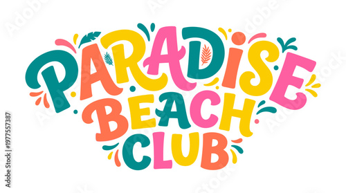Paradise Beach Club Logo Design.