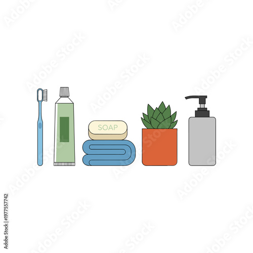 Essential items for daily personal hygiene and plant care