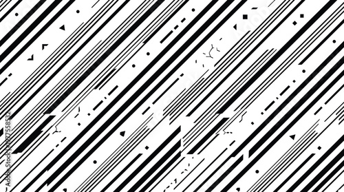 Black and white striped pattern design.